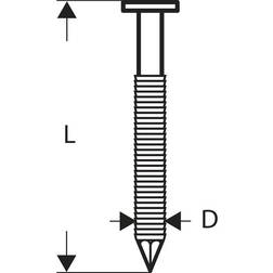 Bosch Bandspik, rundskallad SN21RK 75RHG 2,8 mm, 75 mm, varmförzinkad, räfflad