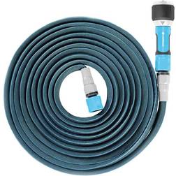 Cellfast Set De Riego Zygzag Con Manguera Expandible 7.5 A 15 Metros - Azul