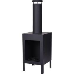 Ambiance Chimenea Con Tubo Negro 100 Cm Progarden