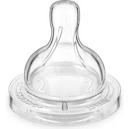 Philips Avent 2-Pack Anti-Colic Slow Flow Nipples Clear Clear Slow