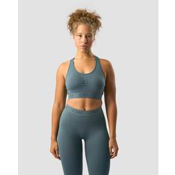 ICANIWILL Define Seamless Logo Scrunch Sports Bra-Jungle Green-XXL