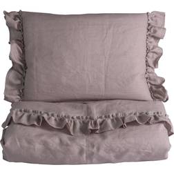 Ng Baby Påslakan Vagn/Vagga Volang Dusty Pink
