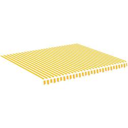 vidaXL Tela De Repuesto Para Toldo Amarillo Y Blanco 4x3,5 m