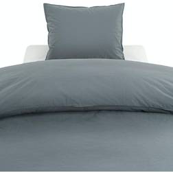 Borganäs 2-Dels Set Percale Påslakan Blå, Grå (210x)