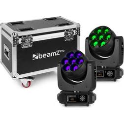 BeamZ MHL740 LED Moving Head Zoom 7x40W 2 pieces in Flightcase TILBUD NU