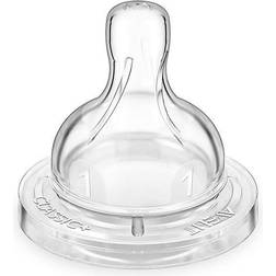 Philips Avent 2-Pack Anti-Colic Nipple Newborn Flow Clear Clear Newborn