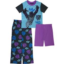 AME Sleepwear 3 Piece Boy's Panther Sleep Set