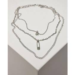 Urban Classics Safety Pin Layering Necklace one