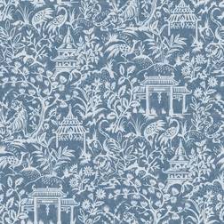 Galerie Chinese Toile Blue Wallpaper