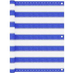 Be Basic Balkonscherm 75 x 500 cm HDPE Blauw en Wit