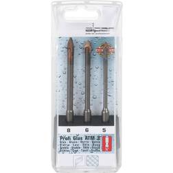 Alpen 28900003100 Tungsten Carbide Glass Drill bits Profi Glas ATM 3 pcs, Grey, Set of 3 Pieces