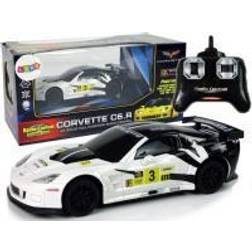 Import leantoys Auto Sport Racing R/C 1:24 Corvette C6.R White 2.4 G Light