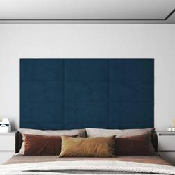 vidaXL Paneles De Pared 12 Uds Terciopelo Azul 60x30 cm