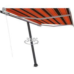 vidaXL Tenda Da Sole Automatica Autoportante 350x250 cm Arancio Marrone Arredo Giardino