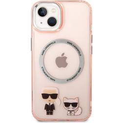 Karl Lagerfeld iPhone 14 Plus Cover & Choupette MagSafe Lyserød