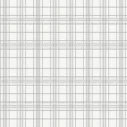 Superfresco Easy Silver Country Tartan Checkered Wallpaper