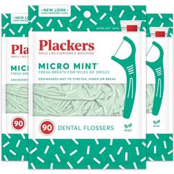 Plackers Micro Mint Dental Floss Picks 90 pezzi