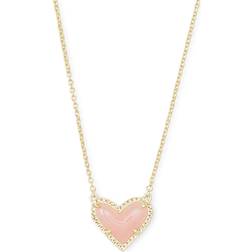 Kendra Scott Ari Heart Short Pendant Necklace - Gold/Quartz