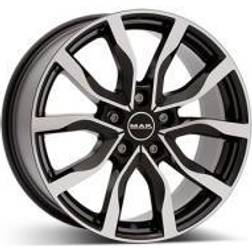 Mak Highlands Black Machined Face 8x19 5/120 ET38 B72.6