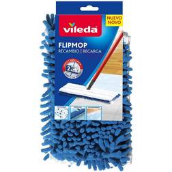 Vileda Flip Mop Serpillère En Microfibre Trapezoïdale Blanc-Bleu 162291