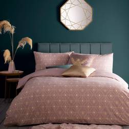 Riva Home Furn. Bee Deco King Duvet Cover Gold, Pink