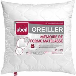 À Mémoire De Forme Matelassé 60x60 cm Blanc Oreiller Ergonomique