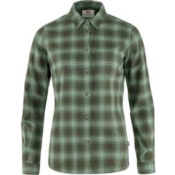 Fjällräven Övik Flannel Shirt W - Deep Forest/Patina Green