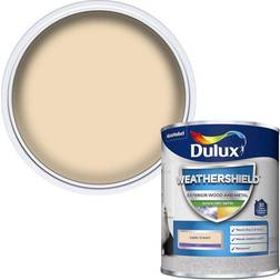 Dulux Weathershield Exterior Quick Dry Satin Paint Celtic Cream Wood Paint 0.75L