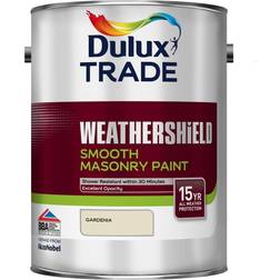 Dulux Trade Weathershield Smooth Masonry Paint 5ltr Gardenia Wall Paint