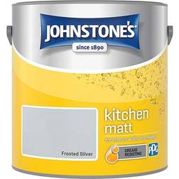 Johnstones Interior Kitchen Matt Frosted Wall Paint Silver