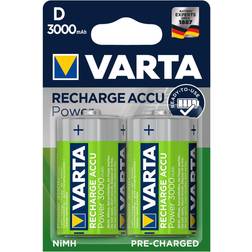Varta D Batterier Power D genopladelig 3000mAh 2stk