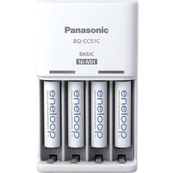 Panasonic Basic BQ-CC51 4x eneloop AAA Kontaktladdarenhet NiMH inkl. batteri AAA (R03) AA (R6)