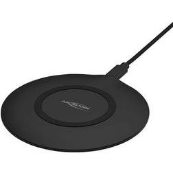 Ansmann Caricatore Wireless 15w In Plastica Nero, Stazione Di Ricarica Qi Ø10cm Con Led