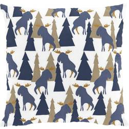Arvidssons Textil Älgamark Kuddöverdrag Blå, Beige