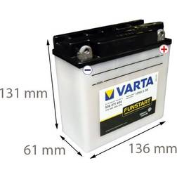 Varta 506 011 004 MC batteri 12 volt 6Ah pol til højre)