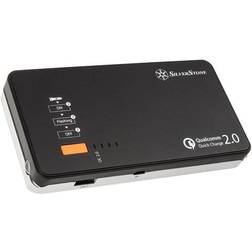 Silverstone Technology PB06, Sort, Sølv, Mobiltelefon/Smartphone, Tablet, MP3/MP4, GPS, E-bog-læser, Aluminium, Plast, LED, Hvid, Lithium polymer (LiPo)