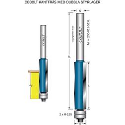 Cobolt 205-013-51 Kantfräs med styrlager