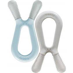 Zoli Bunny Teethers In Mist/ash Grey(Set Of 2) Mist Blue Mist Blue