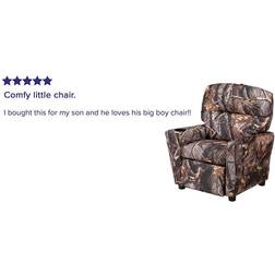 Flash Furniture Contemporary Camouflaged Fabric Recliner with Cup Holder, BT7950KIDCAMO