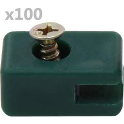 Be Basic Spandraadhouder Met Schroef 100 Sets Groen