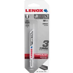 Lenox 3-5/8 in. Bi-Metal T-Shank Medium Metal Jig Saw Blade 18 TPI 3 pk