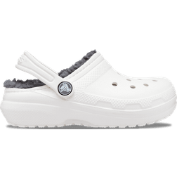 Crocs Kid's Classic Lined Clog - White/Grey