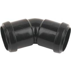 FloPlast Floplast Black Push-Fit 45Â° Waste Pipe Bend (Dia)32mm