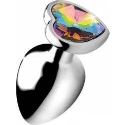 Booty Sparks Rainbow Heart Buttplug Large