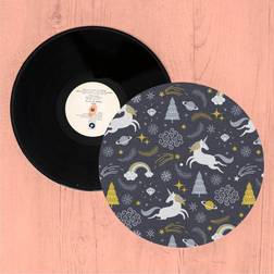 Christmas Unicorns Turntable Slip Mat