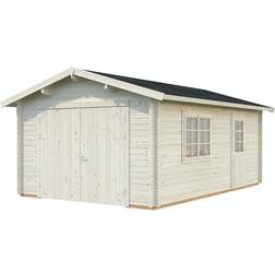 Palmako Roger garage hvid grundbehandlet 19,0 m2 (Areal )