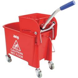Jantex Kentucky Red Mop Bucket and Wringer 20Ltr