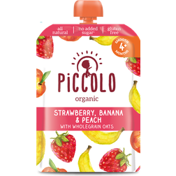 Piccolo Banana, Strawberry & Peach with Wholegrain Oats