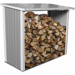 Charles Bentley Metal Log Wood Store Shed 6x3ft W182