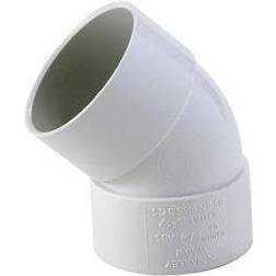 FloPlast FloPlast White Solvent weld 45Â° Waste pipe Bend (Dia)40mm